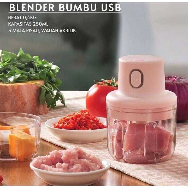 Blender Chopper Mini USB / Blender Bawang Mini Garlic Chopper / Electric Chopper Mini