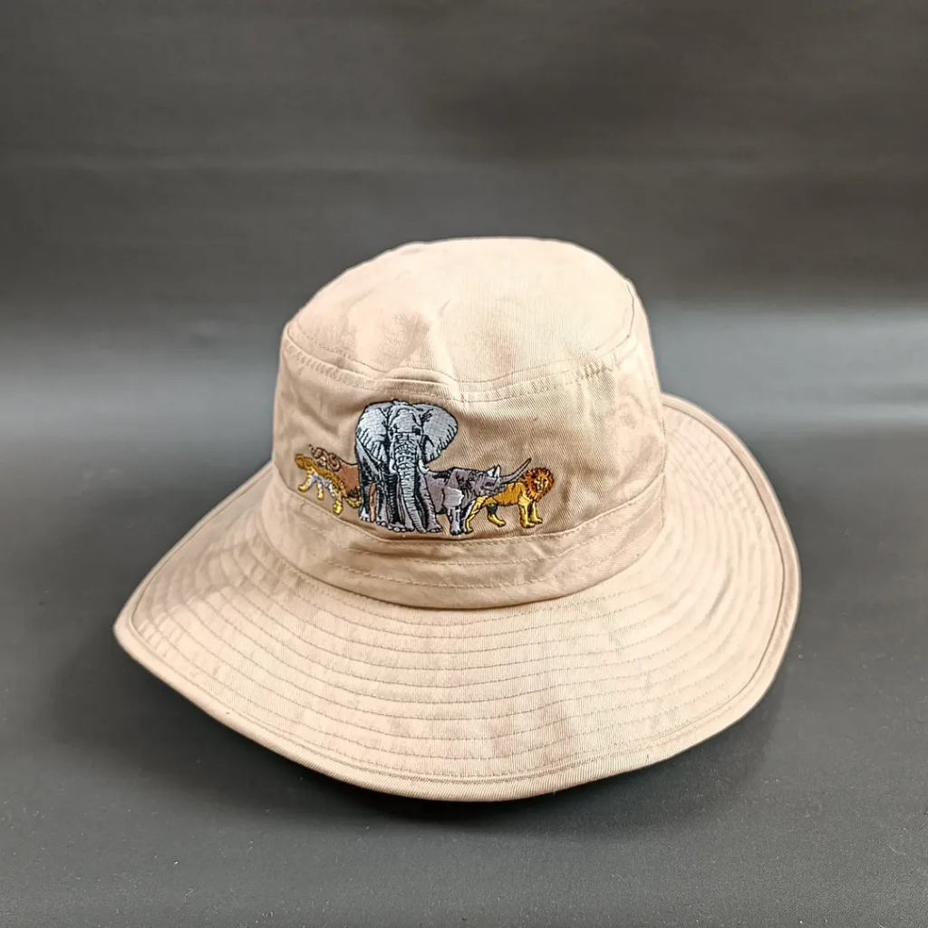 Topi Bucket Hat Topi Safari Hat Topi Jungle Hat Unisex Pria Wanita ZOO Cream