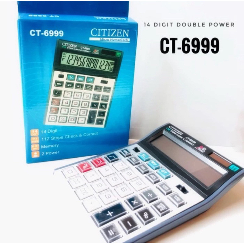 

TERMURAH‼️KALKULATOR DAGANG CITIZEN CT 6999/ 14 DIGIT CHECK CORRECT