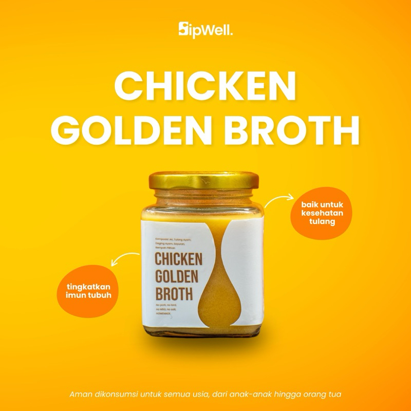 

CHICKEN GOLDEN BROTH/ Bone Broth kental / varian ayam kampung asli / KALDU AYAM