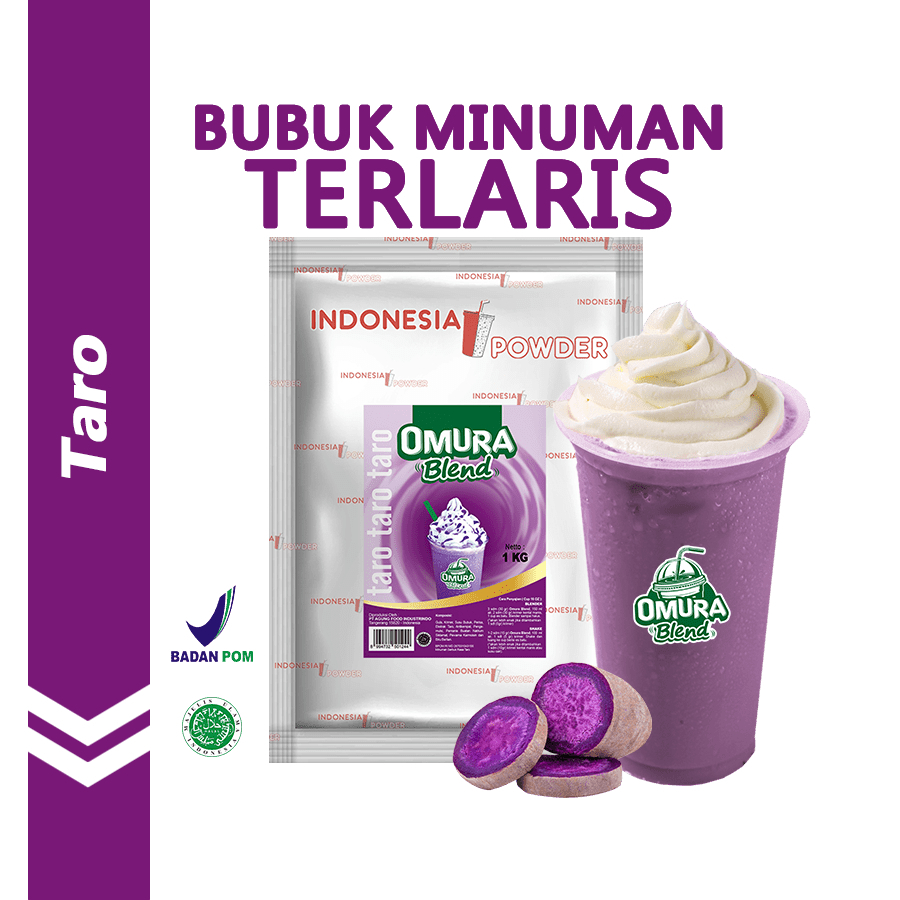 

OMURA Blend Bubuk Minuman Premium Rasa Taro Powder Drink 1 Kg Omura Powder
