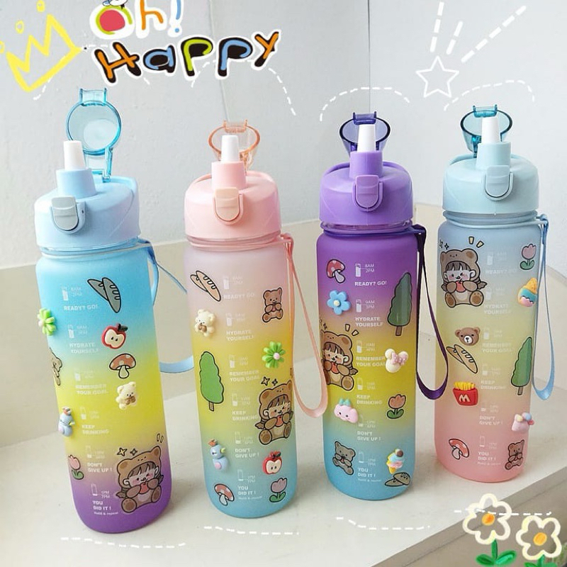BOTOL VIRAL 1 LITER FREE SEDOTAN+ STIKER 2D dan 3D