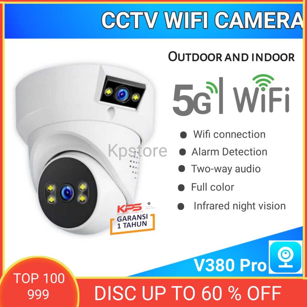 CCTV WIFI DUA LENSA Q1 | KAMERA PENGAWASAN JARAK JAUH | CCTV WIRELESS