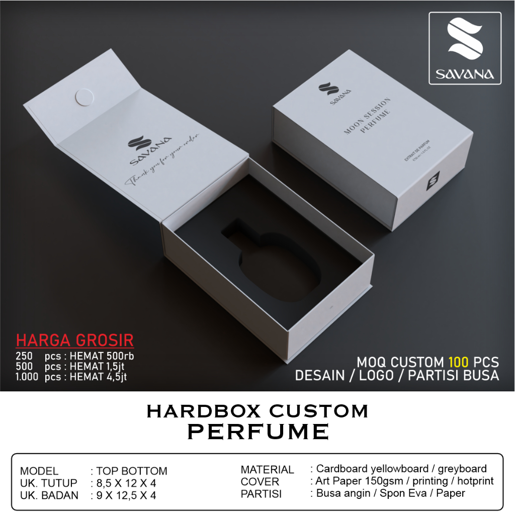 

Hardbox Parfum Magnet - Custombox Parfum - Kemasan Parfum - Packaging Parfum - Premium Box 8,5x12x4