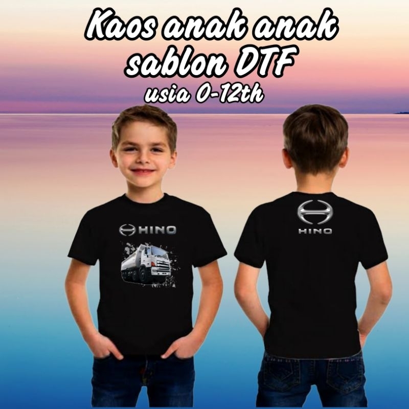 Kaos anak anak Dump truk Hino