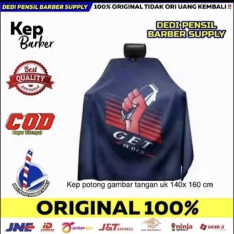 Kip Barbershop Cutting Cape Tangan