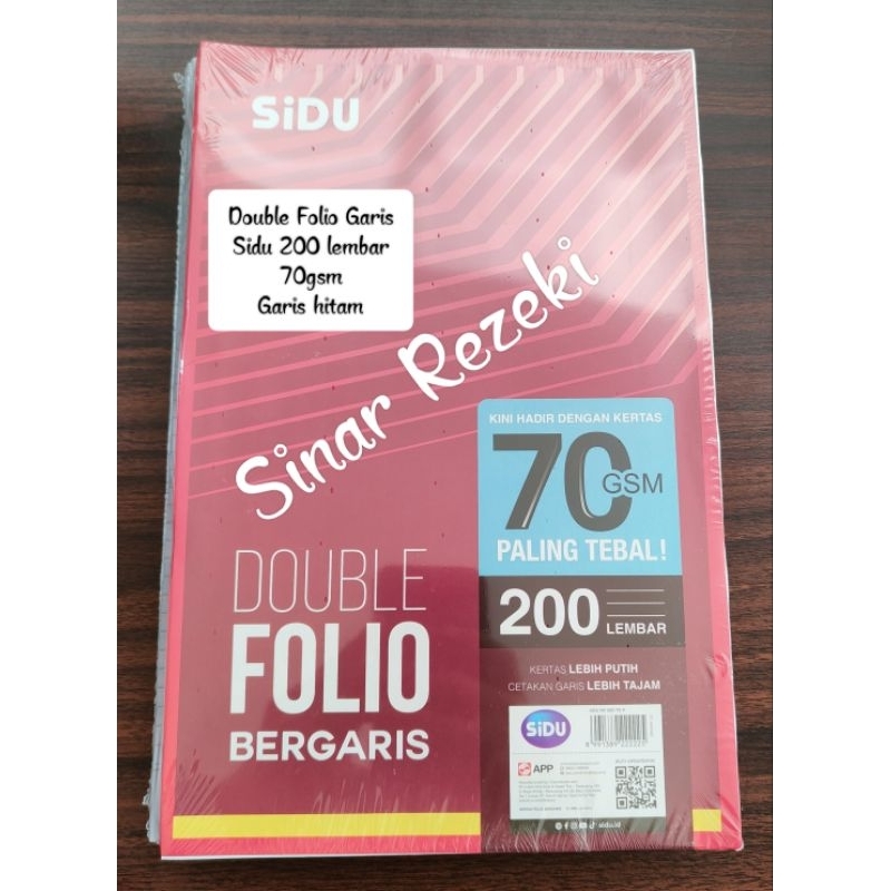 200 lembar Double folio garis Sidu/dobel folio/double folio 200 lembar/double folio bergaris