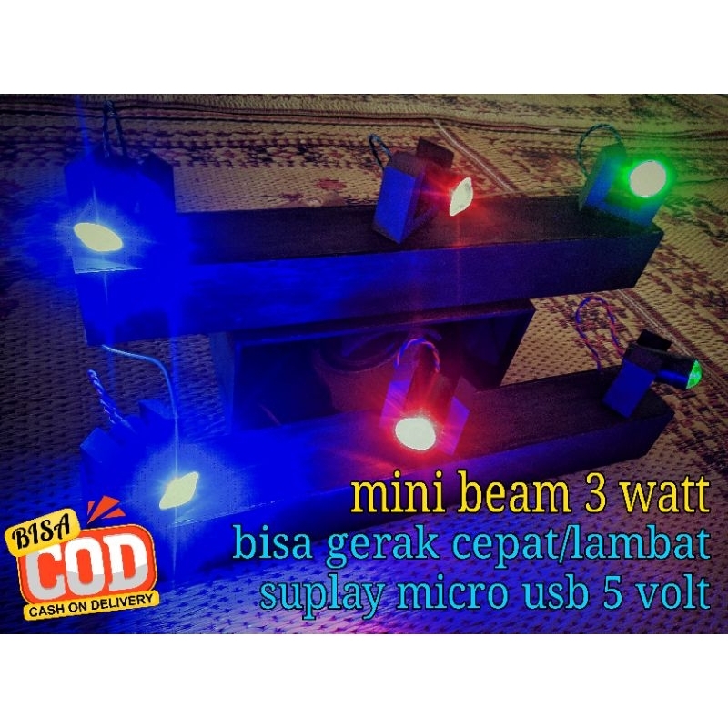BEAM MINI 1-3 WATT | MOVING HEAD BEAM MINIATUR LIGHTING SOUND | LAMPU HIAS