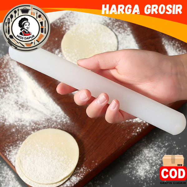 ROLLING PIN PLASTIK ANTI LENGKET PENGGILAS ADONAN KUE SERBAGUNA