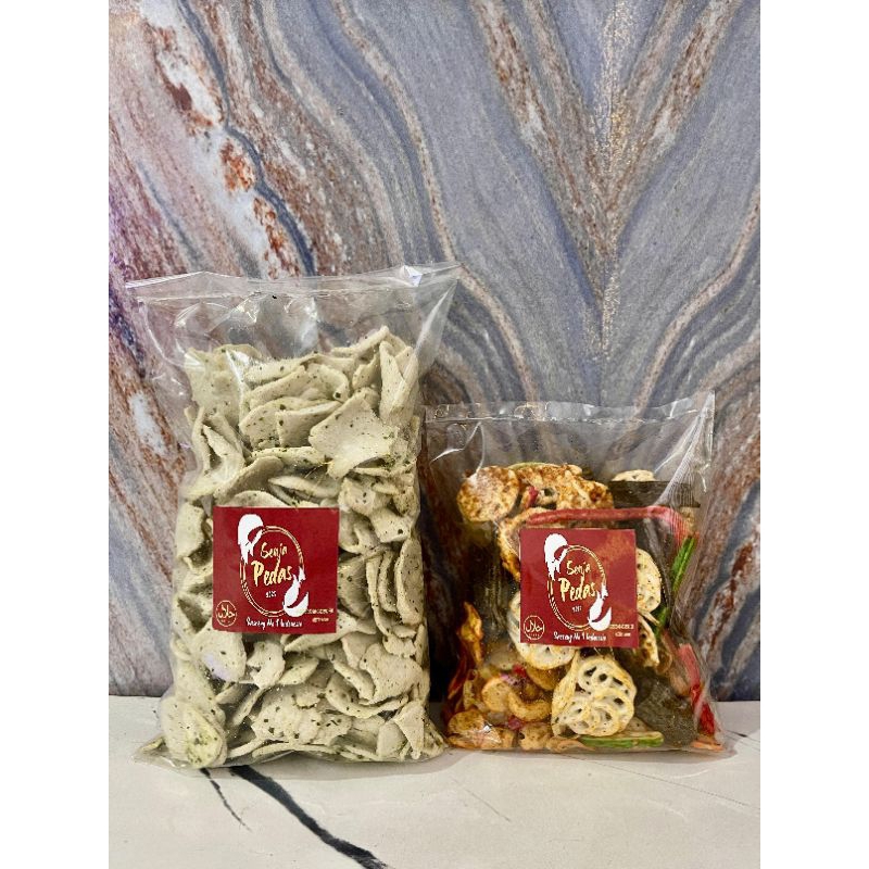 

Trending No. 1 | Basreng Ori 500gr + Sebring Mix 250gr Daun Jeruk - Senja Pedas 750gr