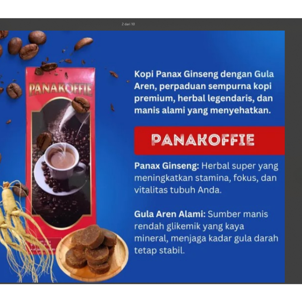 PANAKOFFIE Kopi Kesehatan dibuat untuk meningkatkan Stamina