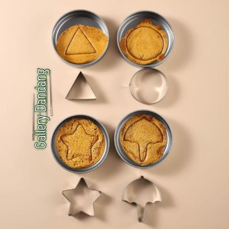 Satu set cetakan dalgona candy squid game