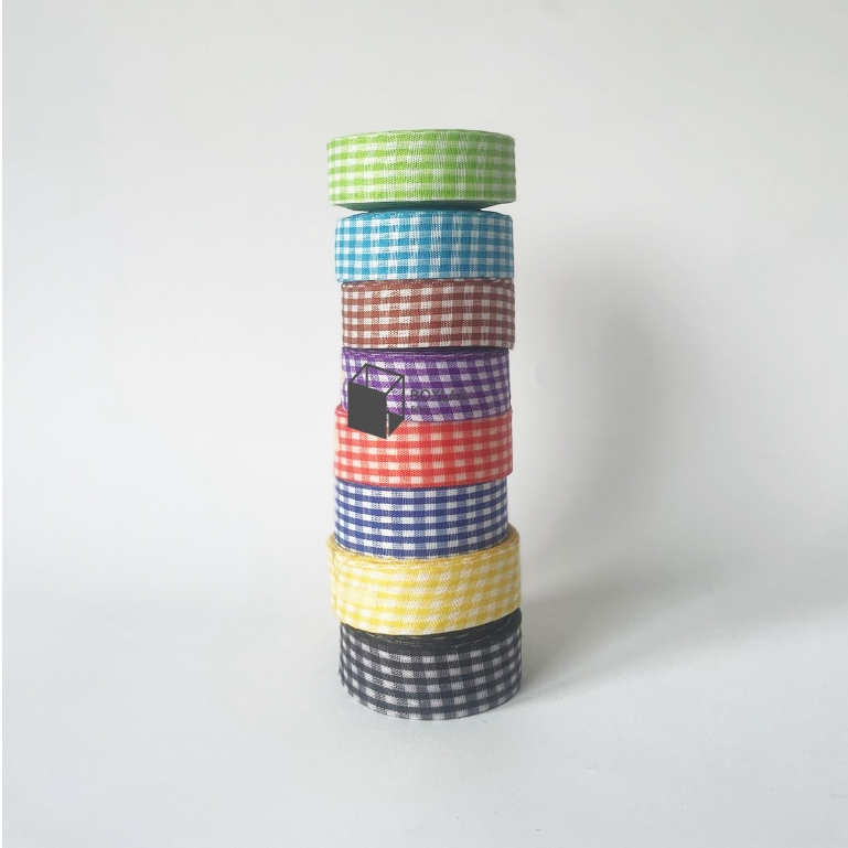 

Pita Kain Motif Kotak, Pita Kotak 1 inch 2.5 cm