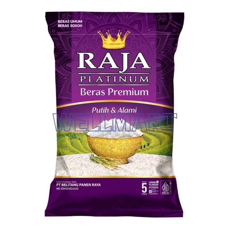 

Beras Raja Platinum 5 Kg Beras Slyp Super Beras Premium Putih & Alami