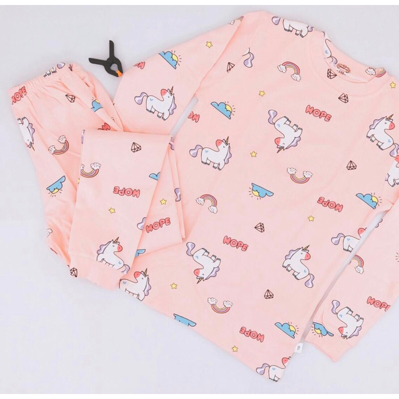 Piyama import organik bagus tebal anak perempuan ‘poni’:10-13 thn an #baju tidur anak abg perempuan 