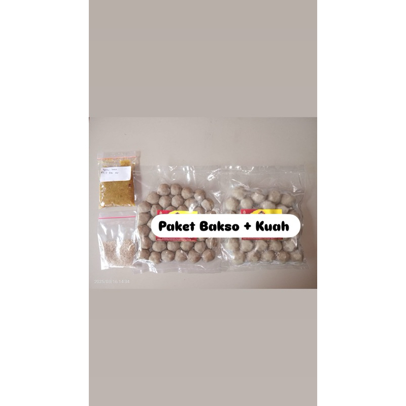

Paket Bakso + Buah Kuah (Bakso sedang 20 + Besar 5)
