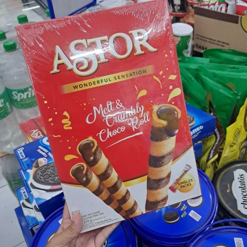 

ASTOR Wafer Stick Double Chocolate 330 g ASTOR Wafer Stick Double Chocolate 150 g & 224gr