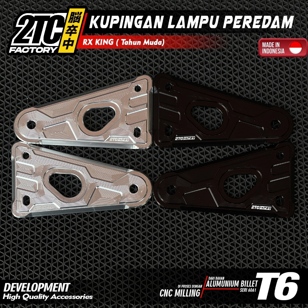 KUPINGAN LAMPU BULAT CNC RX KING RXKING KUPINGAN LAMPU PEREDAM RX KING 2TC FACTORY 2TCKUPINGAN LAMPU