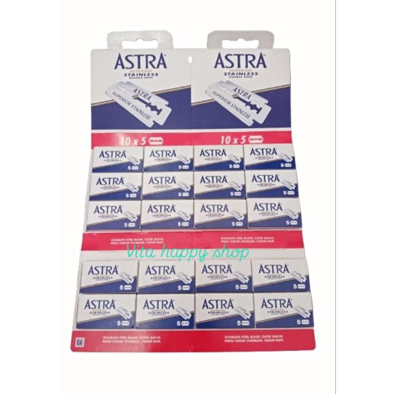 ASTRA SUPERIOR STAINLESS double edge /silet ASTRA /pisau isi ulang/pisau cukur.