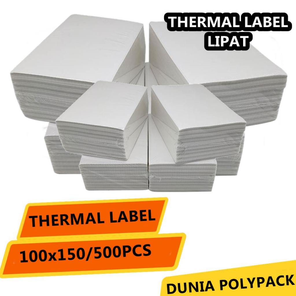 

Kertas Thermal Label Lipat 100x150Mm Isi 500Pcs / Sticker Label Thermal Longtape