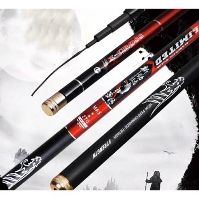 Joran Tegek X Cross Limited 360 Carbon Kaku - Free Ujung Solid