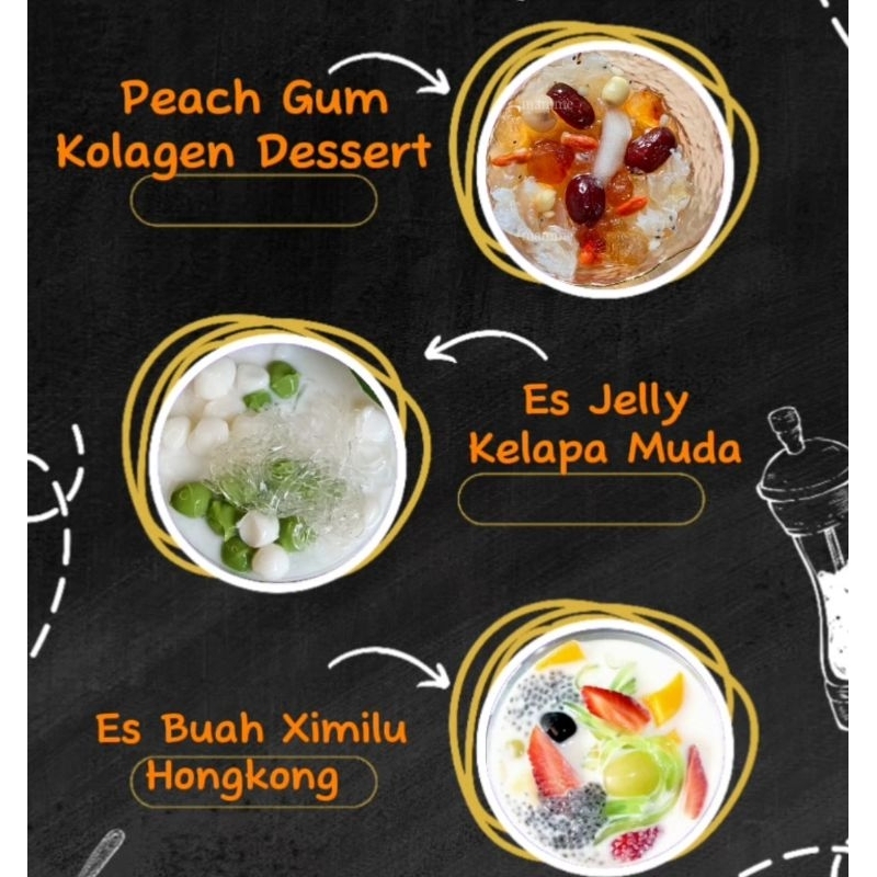 

Peach Gum/Jelly Kelapa/Es Ximilu 400ml
