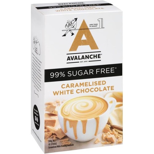 

Avalanche sugar free caramelised white chocolate 10 stick