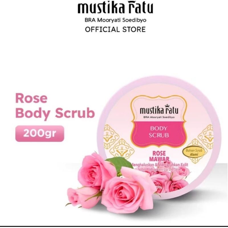 MUSTIKA RATU SCRUB ROSE 200G | Lulur badan mustika ratu