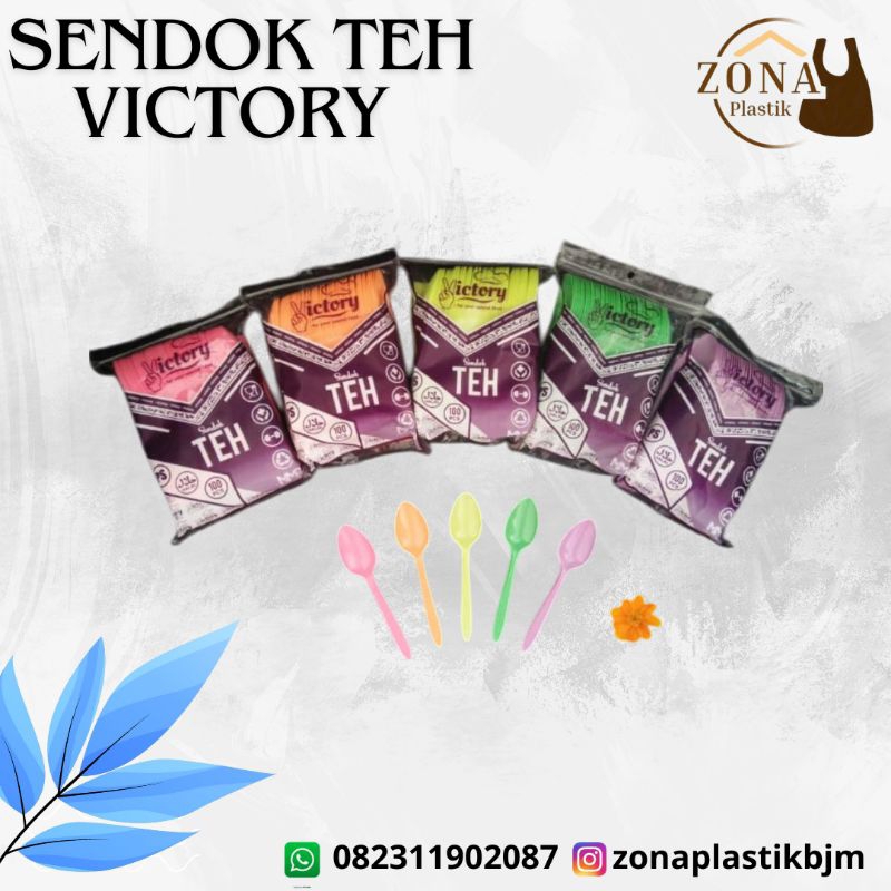 Sendok Teh Plastik merk Victory isi 100 pcs