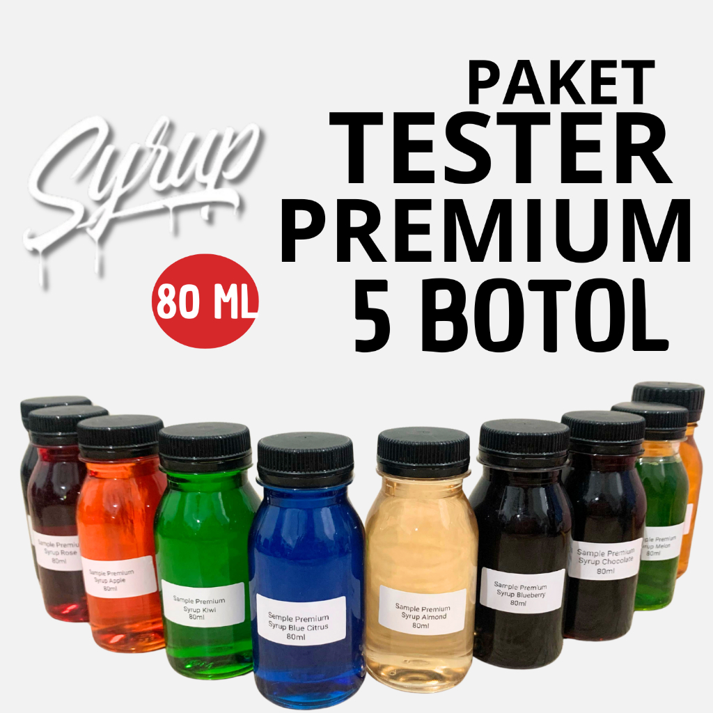 

Sirup Paket Tester Syrup Sempel Premium 80ml Isi 5 Botol | Bisa Pilih rasa