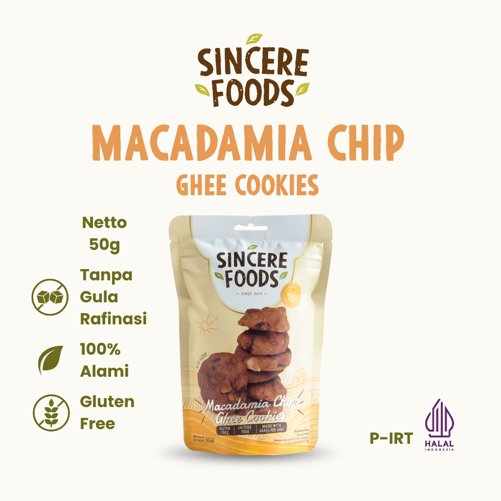 

Macadamia Chip Ghee Cookies Gluten Free Lactose Free Sincere Foods