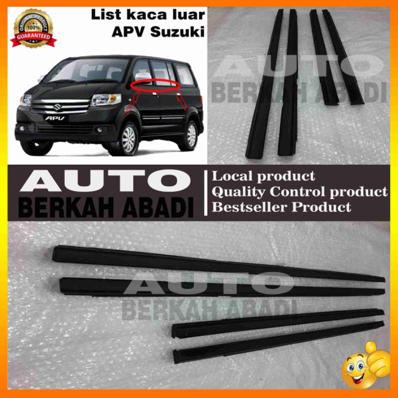 pelipit kaca/list kaca apv 1set 4pcs( list kaca apv suzuki)