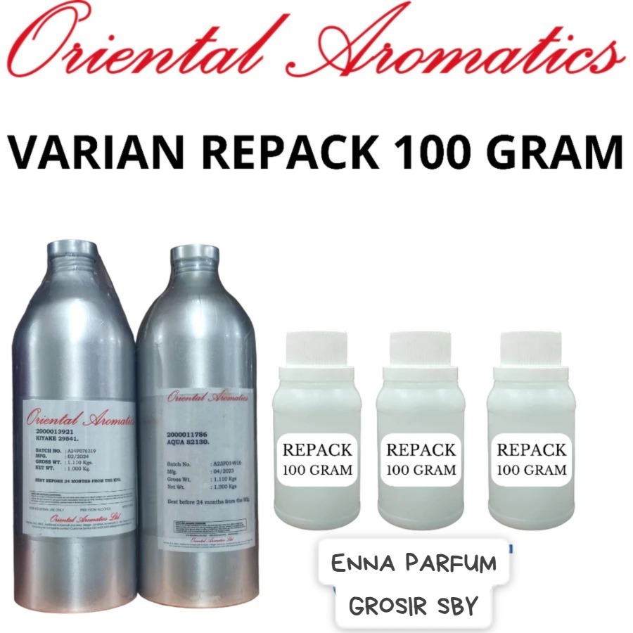 (100 GRAM) PARFUM VARIAN REPACK 100GRAM BY ORIENTAL AROMATIC ORIGINAL PARFUM MURNI100% BIBIT