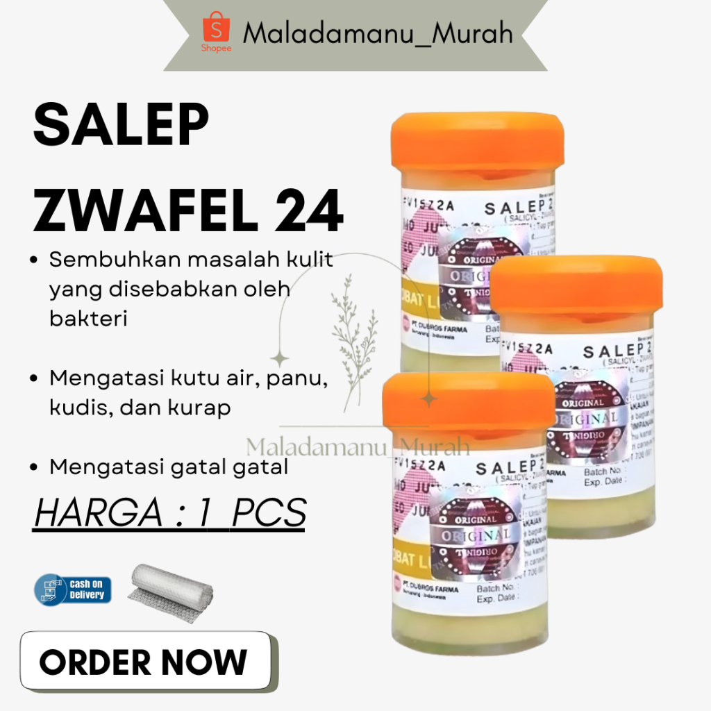 Salep Zwafel 24 Belerang Sulfur 100% Original  Obat Gatal Gatal