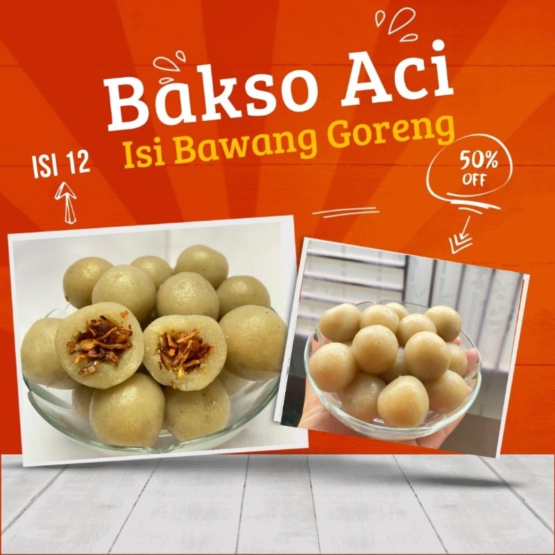 

Bakso Aci isi Bawang Goreng 12 Butir Bonus Chili Oil Extra Pedas