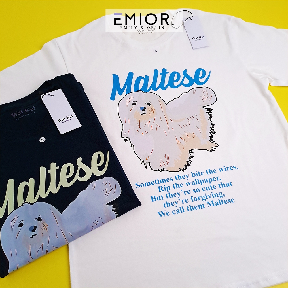 EMIOR Kaos Wanita Baju Atasan Perempuan Cewek Cewe Branded Import Impor Premium WAI LONGHAI WAI KEI