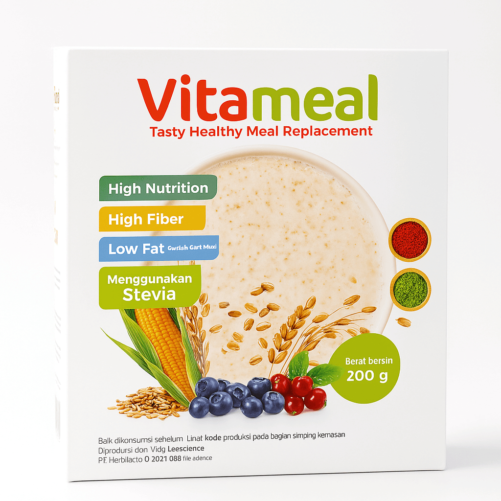 

HERBAL AMPUH VITAMEAL Sereal Sehat Herbal Original Alami Turunkan Gula Darah Asam Lambung Pengganti Sarapan Mencegah Atasi Kolesterol Bantu Tanpa Efek Samping