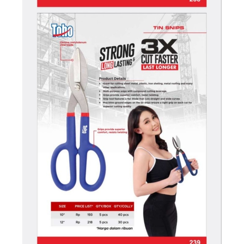 Toho gunting Seng USA/Tin snip 10 INC