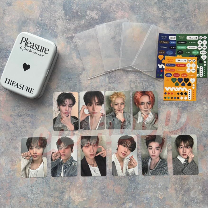 [READY SHARING] TREASURE PLEASURE MD POPUP <OFFLINE> TINCASE + STICKER / TOPLOADER  PHOTOCARD