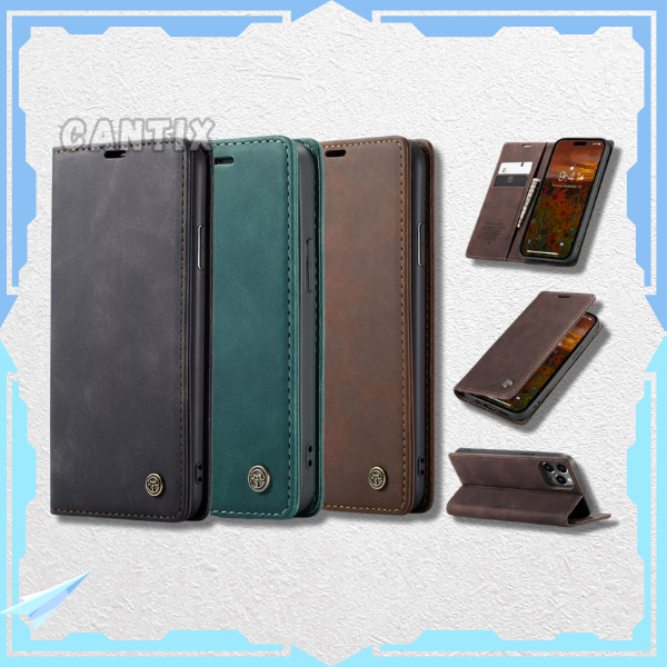 Casing Vivo V20 Y20 Y20i Y20S Y12S Y36 Y27 Y22 Y22S Y16 Case Caseme Flip Dompet Kulit Biru TPU Premi