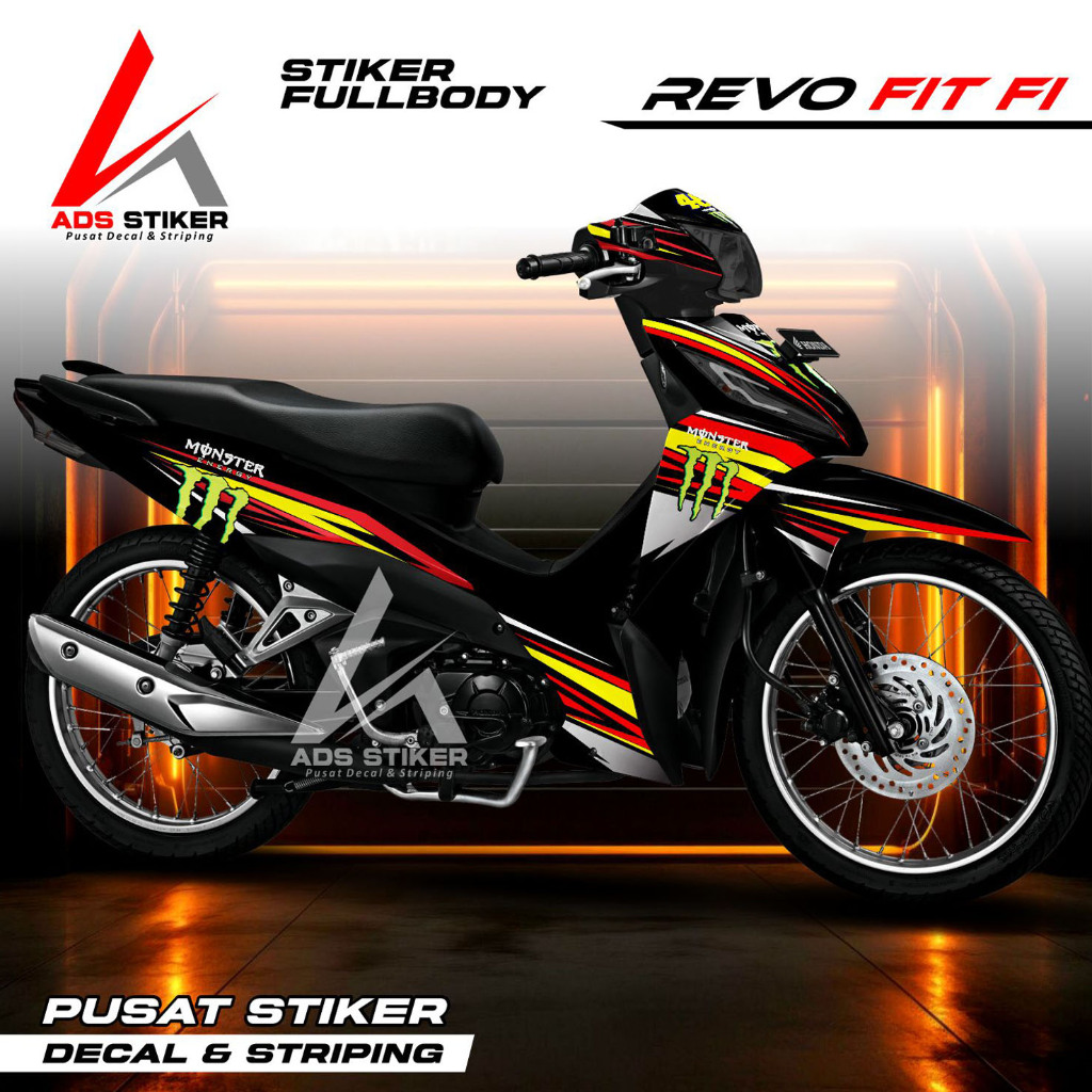COD - Decal Sticker Revo - Stiker Variasi Revo X Fullbody Desain Racing