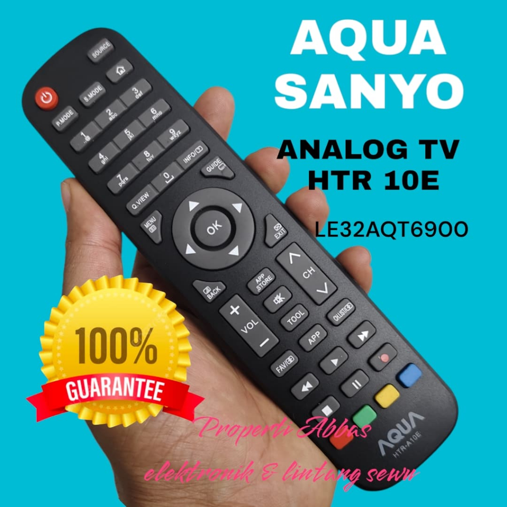 REMOTE TV LCD LED AQUA digital HTR-A10E  LE32AQT9100T  LE40AQT8200MF  LE43AQT8500MF   LE32AQT6000T  