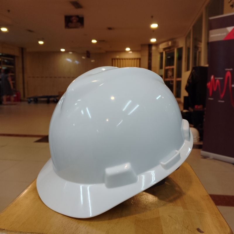 HELM SAFETY MSA V GARD PUTIH ORIGINAL