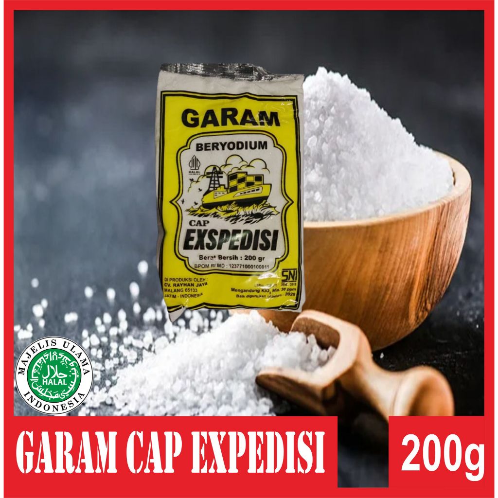 

Garam Beryodium Cap EXPEDISI 250 gram Murni Garam Kapal 250g