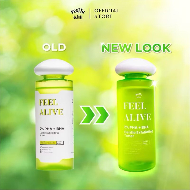 PRETTYWELL Feel Alive 2% PHA+BHA Gentle Exfoliating Toner 100ml