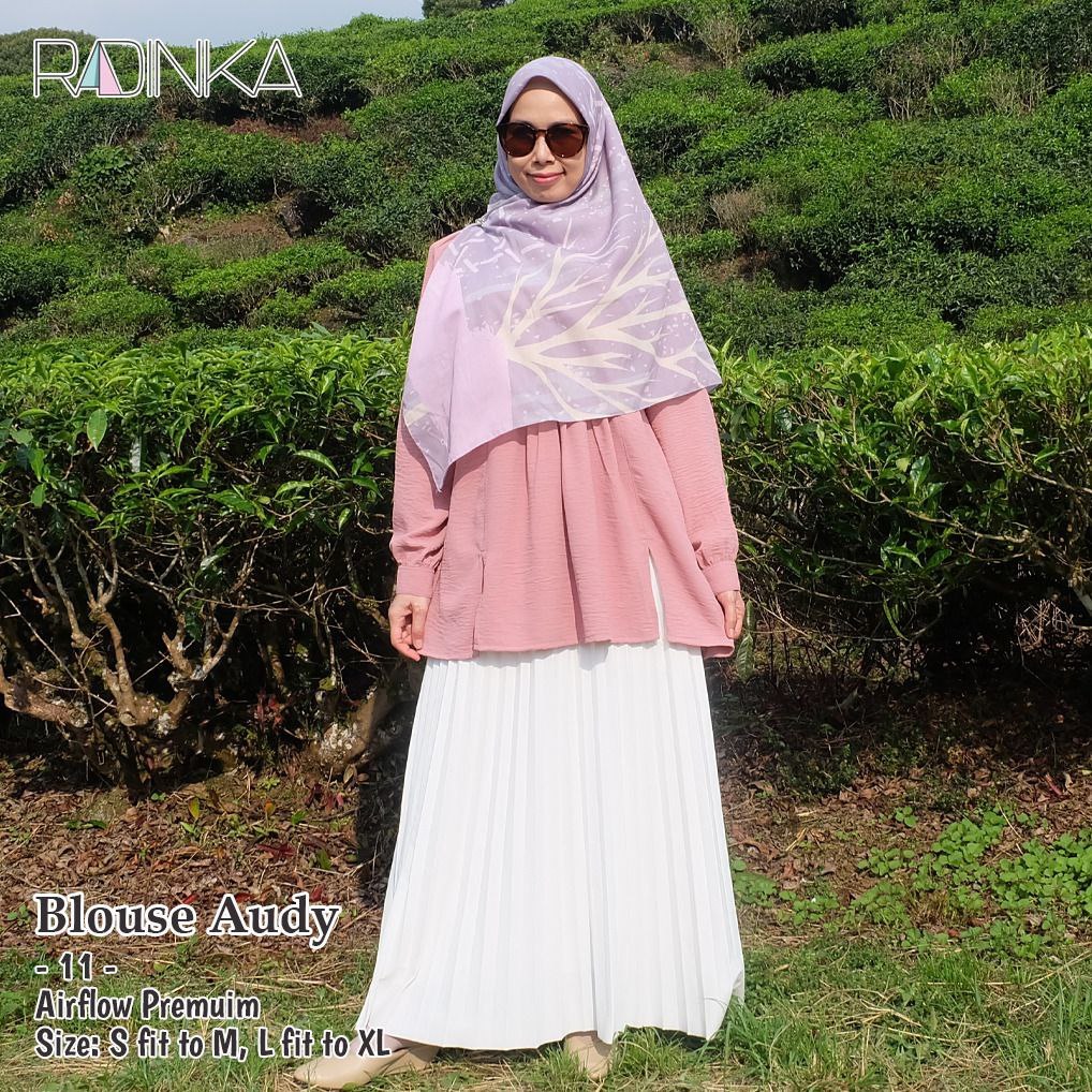 Habeeba Blouse Audy | Elegant Pleats Blouse Airflow Premium | Dubai Luxe Hijabwear