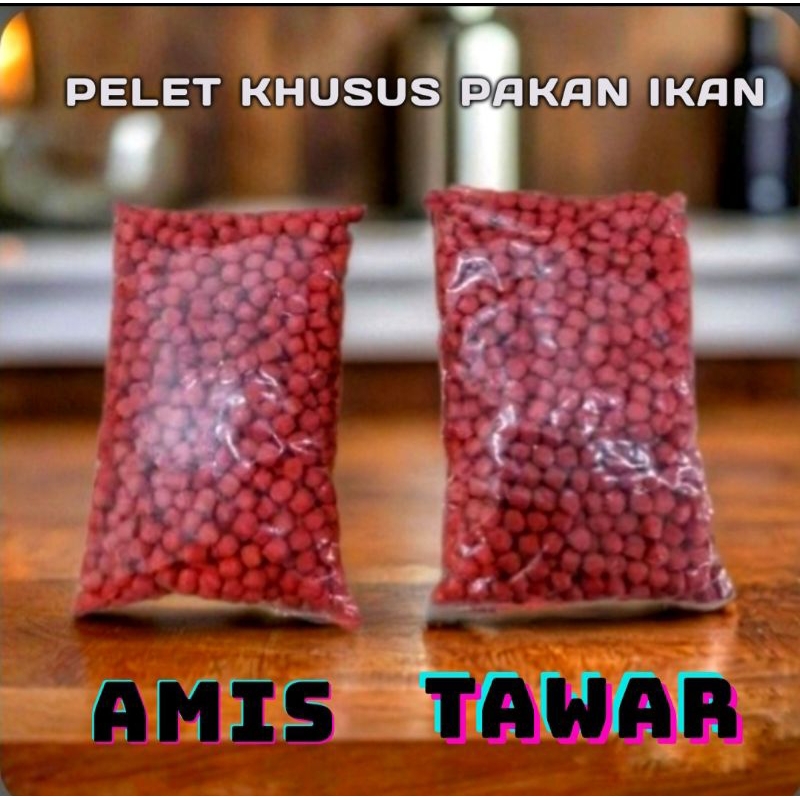 PELET TAWAR ATAU AMIS BUTIRAN 5mm / OTOK KERING / UMPAN PANCING BANDENG PATIN TOMBRO NILA