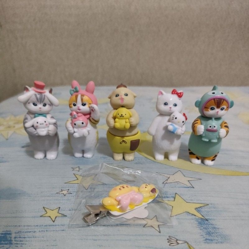 Sanrio X Mofusand Action Figure kucing hellokitty melody Hangyodon Cinnamonroll pompompurin