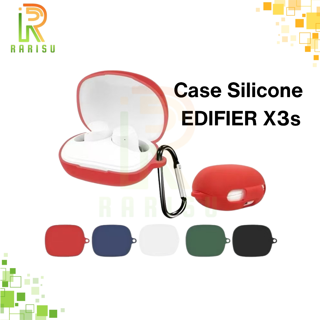 Case Casing Cover Pelindung Silicone EDIFIER X3s Plus + Carabiner Rarisu.id
