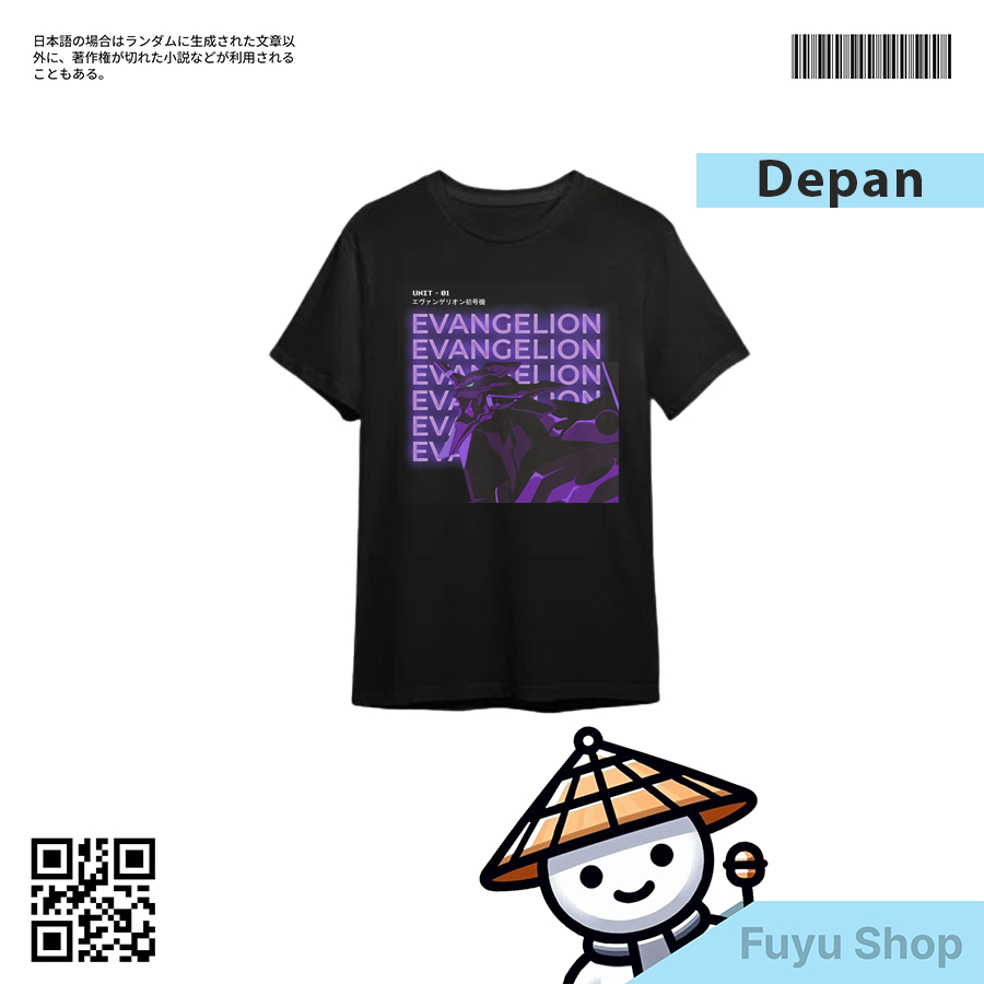 Baju Evangelion Eva Unit-01 / Kaos Anime  Evangelion Eva Unit-01 / T-shirt  Evangelion / Kaos Baju A